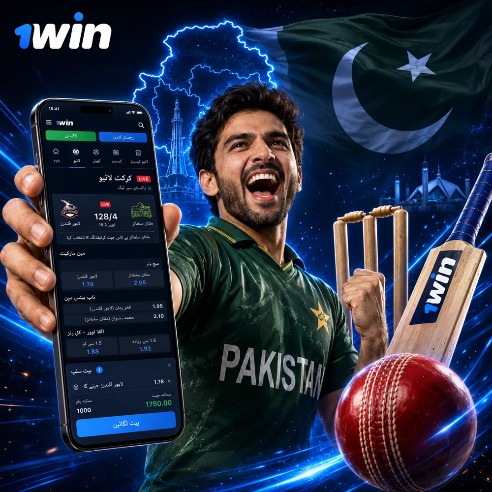 پاکستان میں کرکٹ بیٹینگ کے لیے 1win آفیشل ایپ اور بہترین ریٹس
