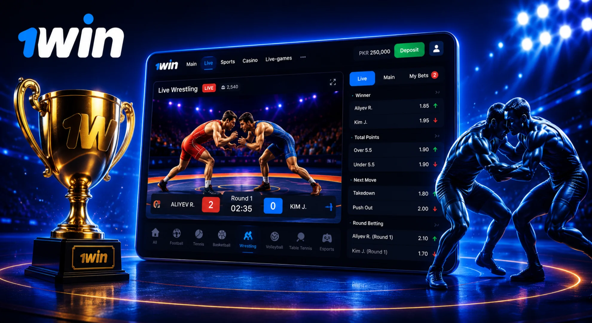 Traditional kabaddi match betting options and live odds on 1win